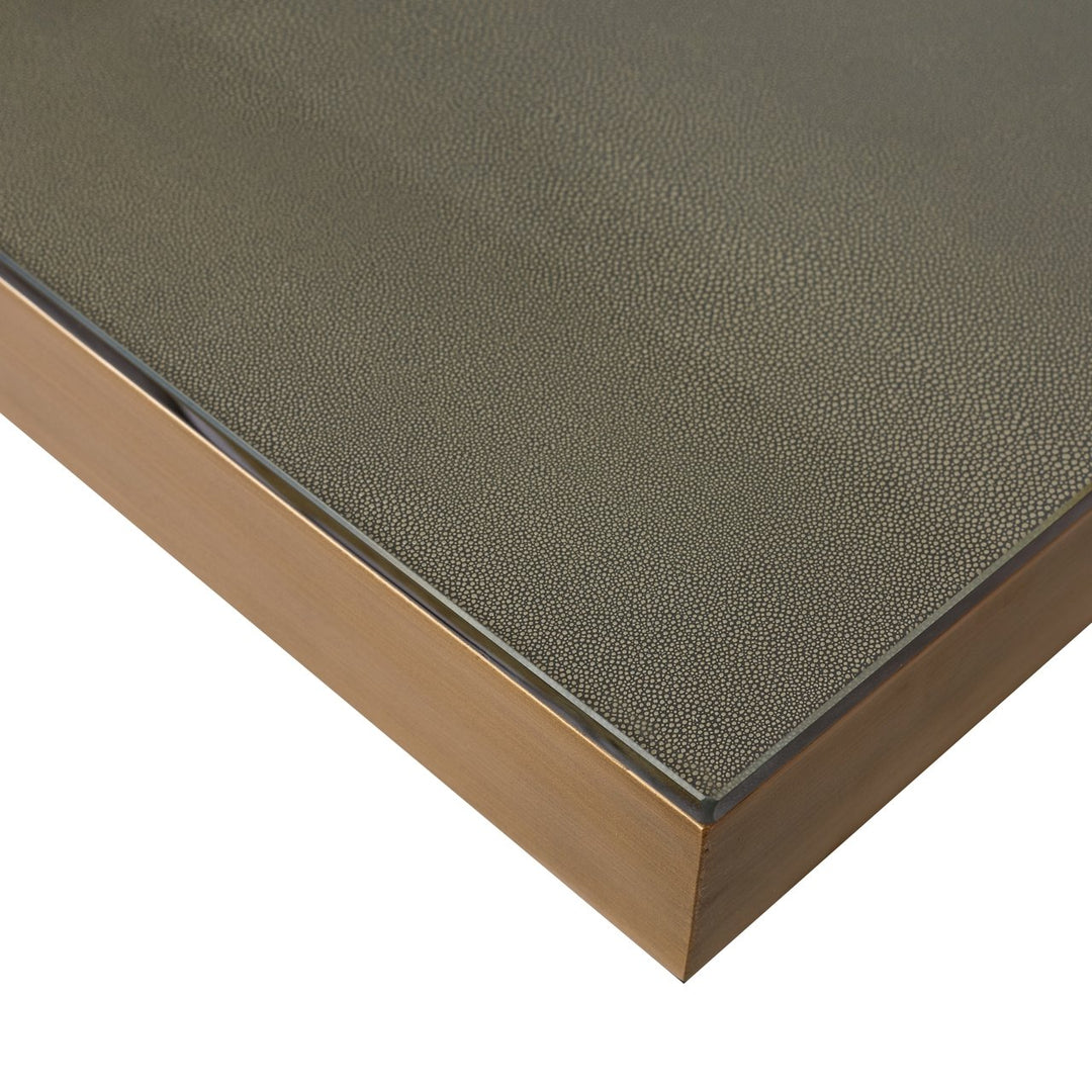 Eettafel Bloomville brass shagreen incl. glass top 230