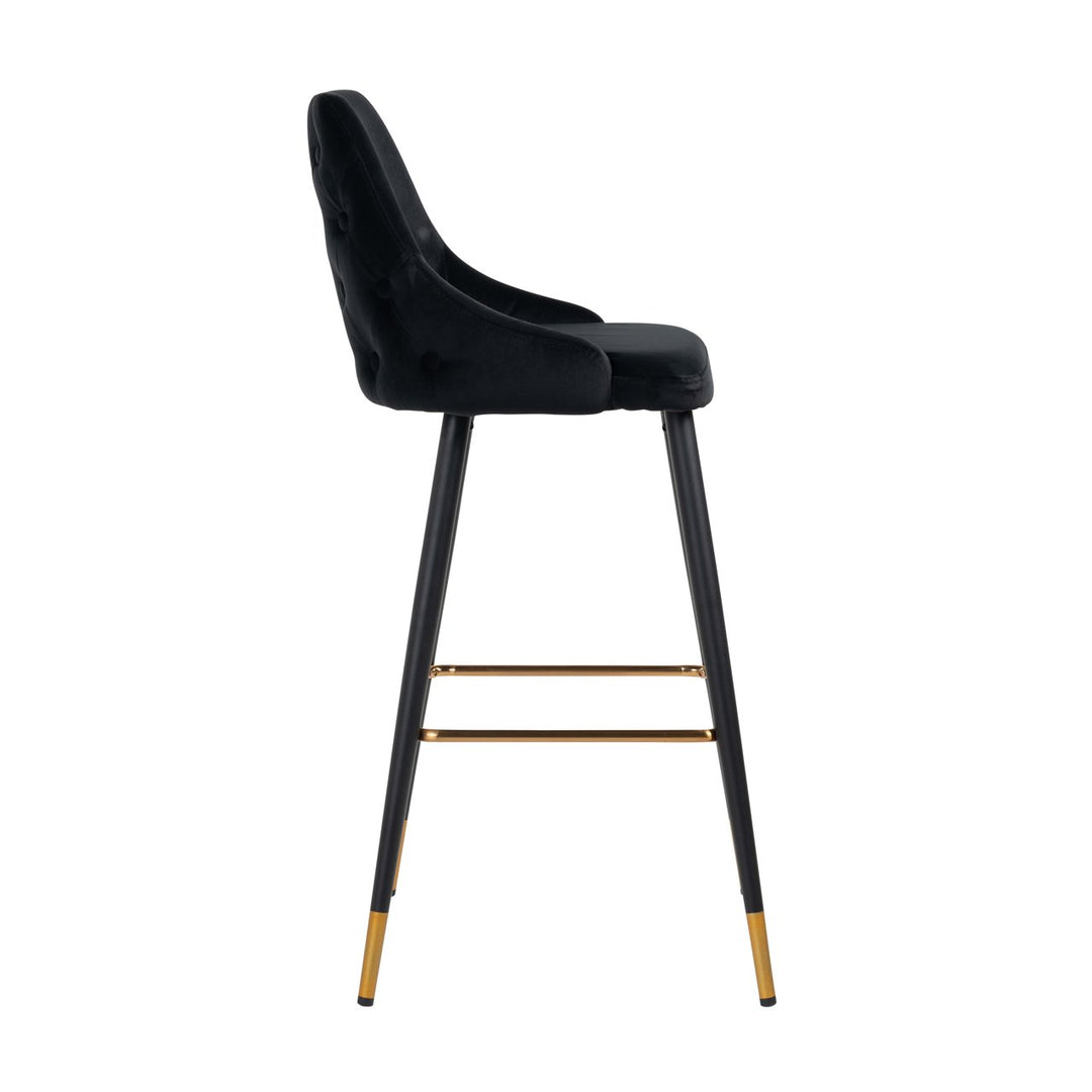Barstoel Imani black velvet (Set of 2)