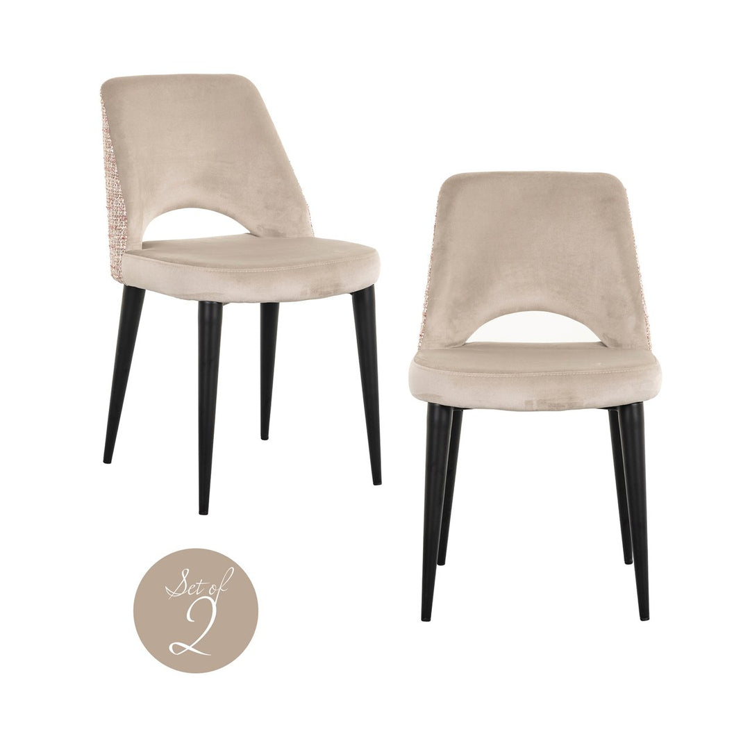 Eetkamerstoel Tabitha trendy rose (Set of 2)