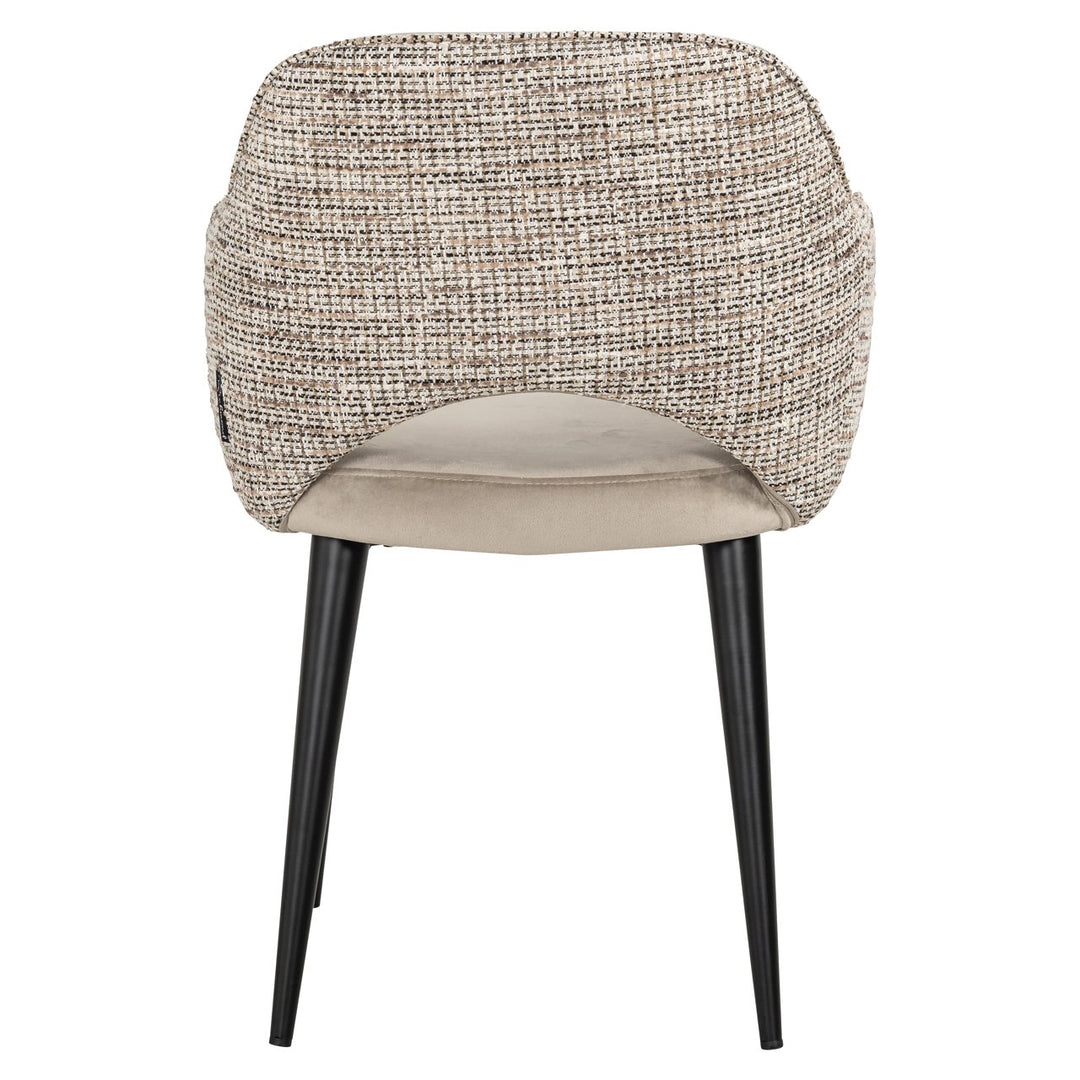 Eetkamerstoel Giovanna trendy nature / khaki velvet fire retardant