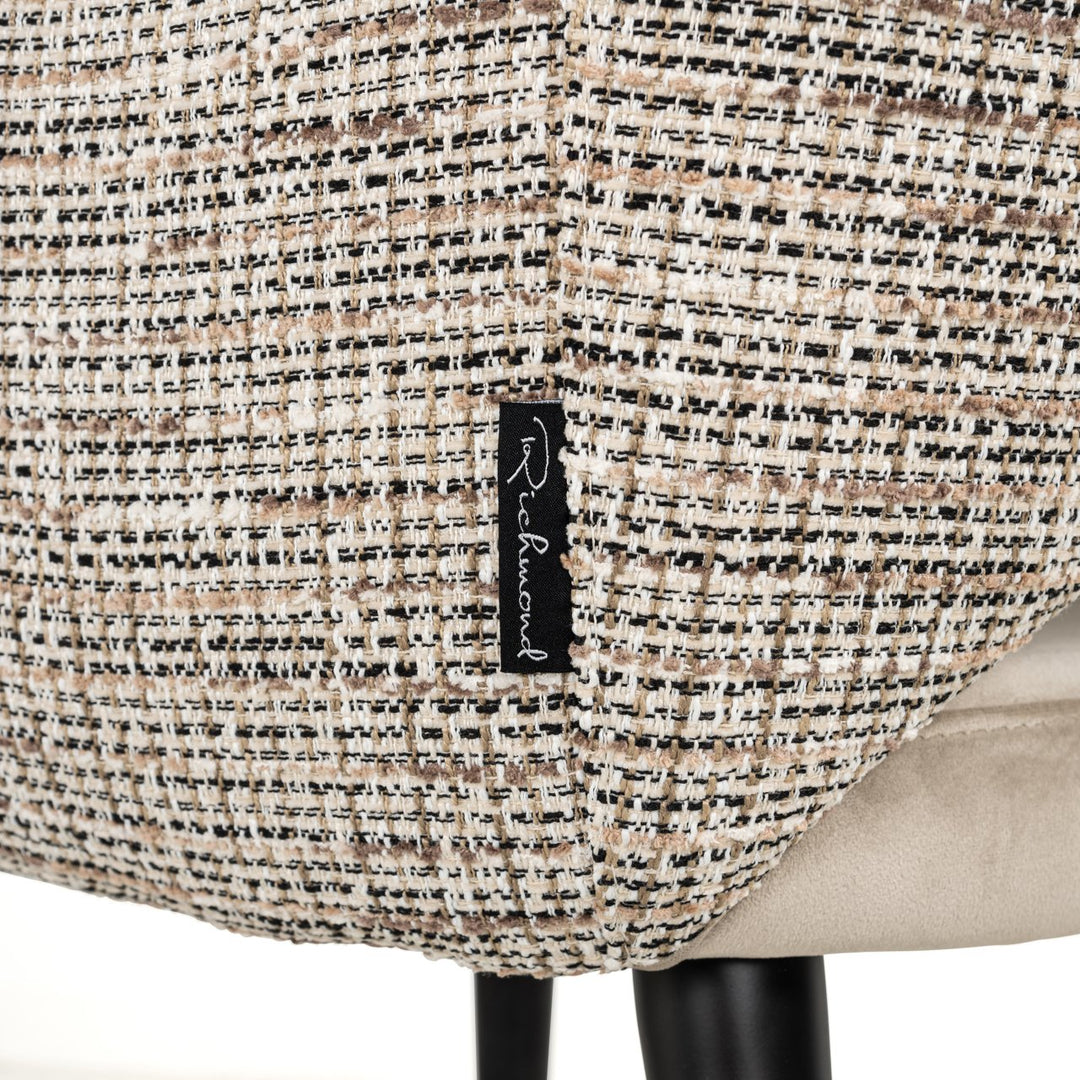 Eetkamerstoel Giovanna trendy nature / khaki velvet fire retardant