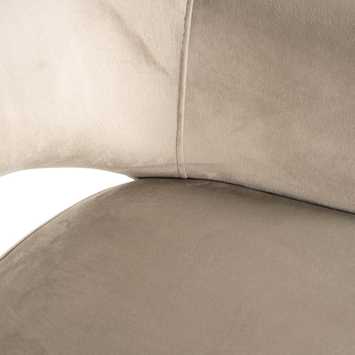 Eetkamerstoel Giovanna trendy nature / khaki velvet fire retardant