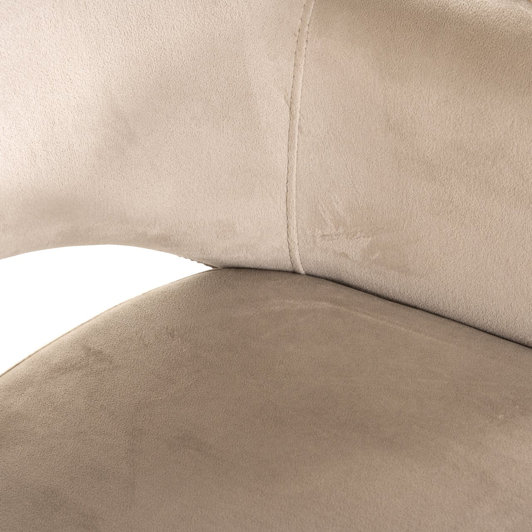 Eetkamerstoel Giovanna trendy rose / khaki velvet