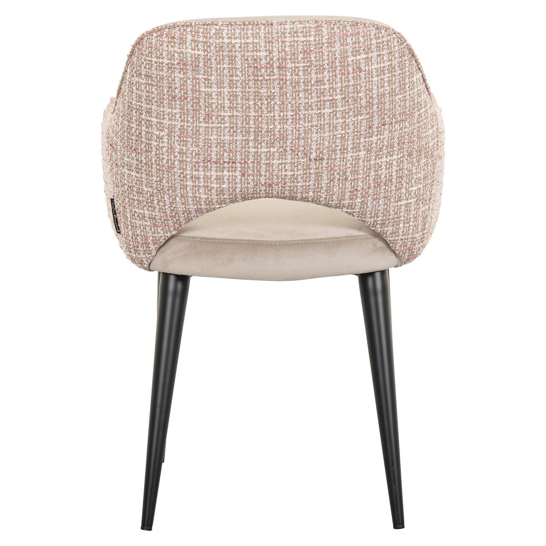 Eetkamerstoel Giovanna trendy rose / khaki velvet