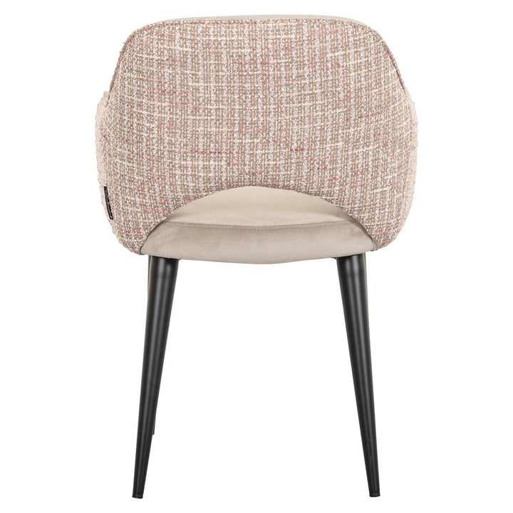Eetkamerstoel Giovanna trendy rose / khaki velvet
