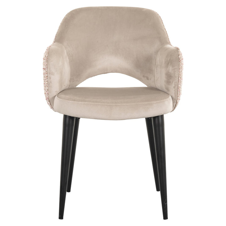 Eetkamerstoel Giovanna trendy rose / khaki velvet