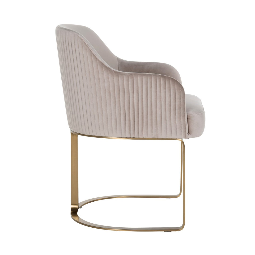 Eetkamerstoel Hadley khaki velvet fire retardant