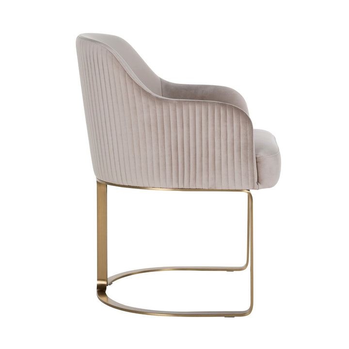 Eetkamerstoel Hadley khaki velvet fire retardant