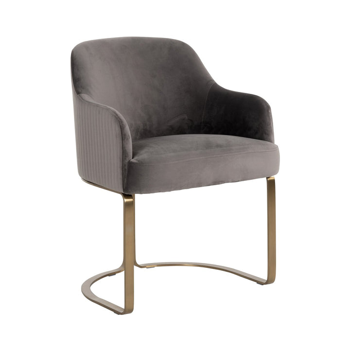 Eetkamerstoel Hadley stone velvet