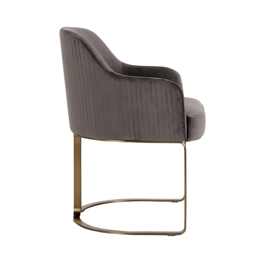 Eetkamerstoel Hadley stone velvet