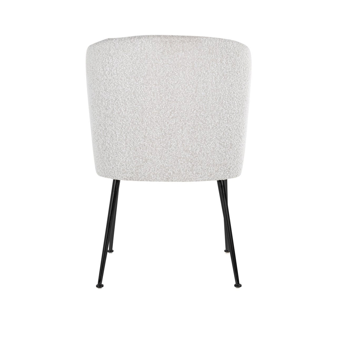 Eetkamerstoel Fallon white bouclé