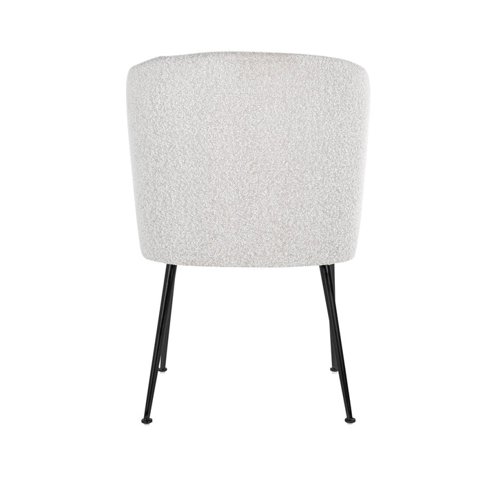 Eetkamerstoel Fallon white bouclé