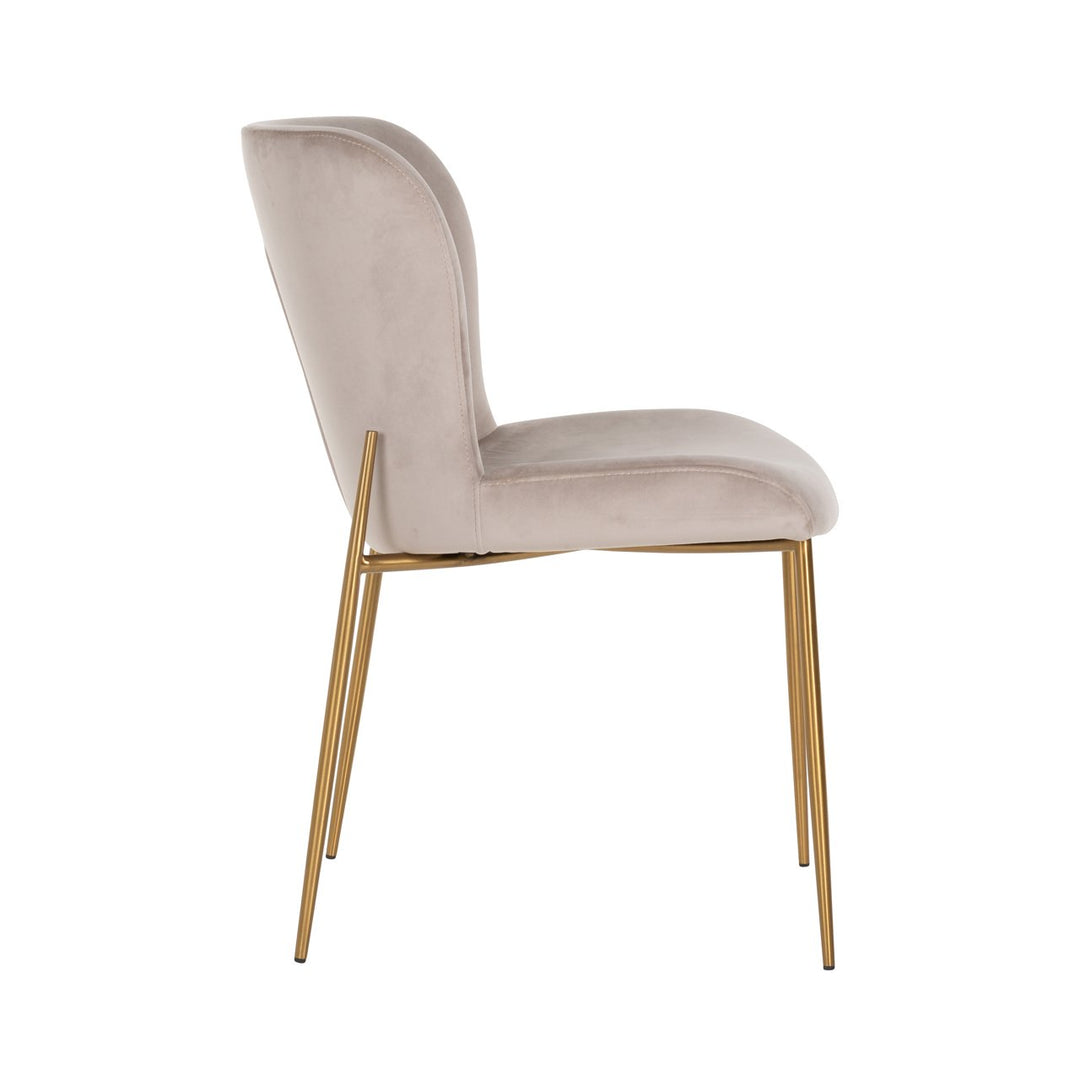 Eetkamerstoel Odessa khaki velvet fire retardant (Set of 2)