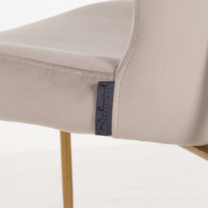 Eetkamerstoel Odessa khaki velvet fire retardant (Set of 2)