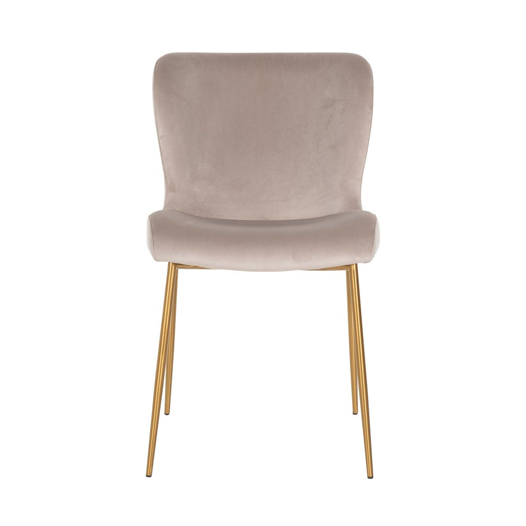 Eetkamerstoel Odessa khaki velvet fire retardant (Set of 2)