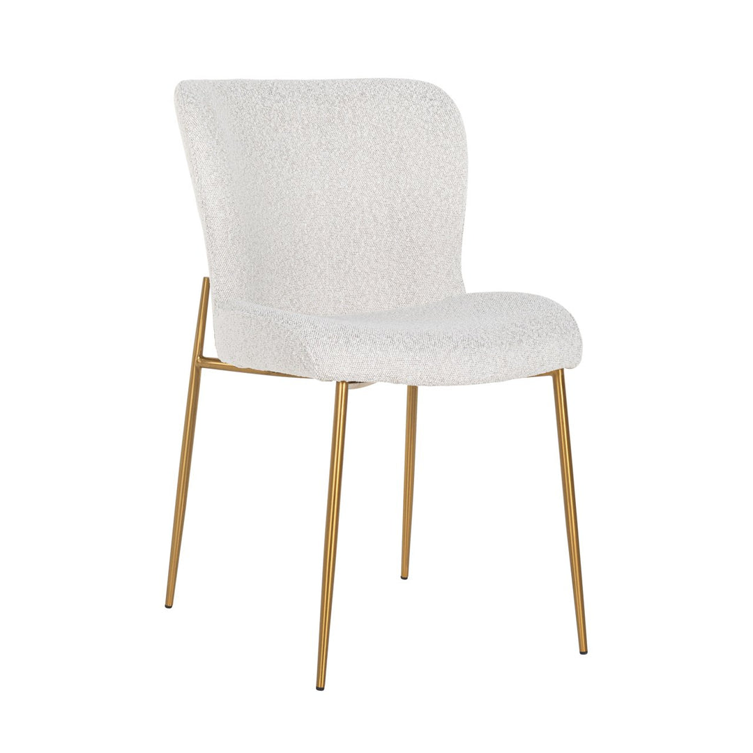 Eetkamerstoel Odessa white bouclé (Set of 2)