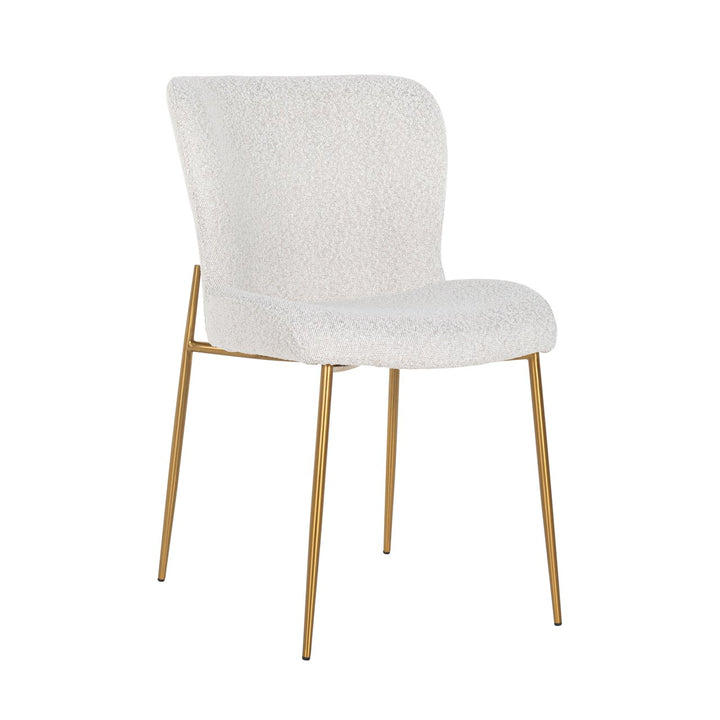 Eetkamerstoel Odessa white bouclé (Set of 2)