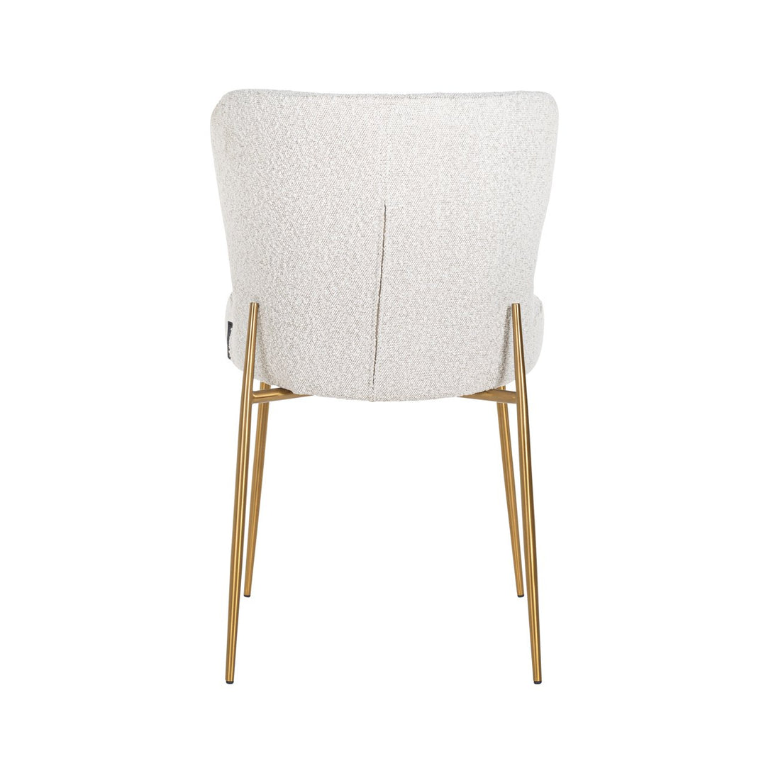Eetkamerstoel Odessa white bouclé (Set of 2)