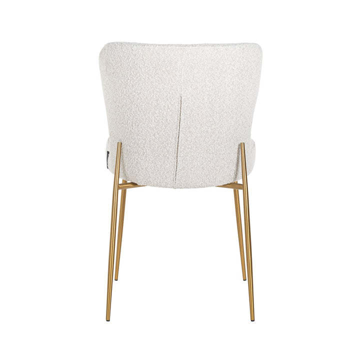 Eetkamerstoel Odessa white bouclé (Set of 2)