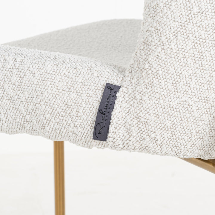 Eetkamerstoel Odessa white bouclé (Set of 2)