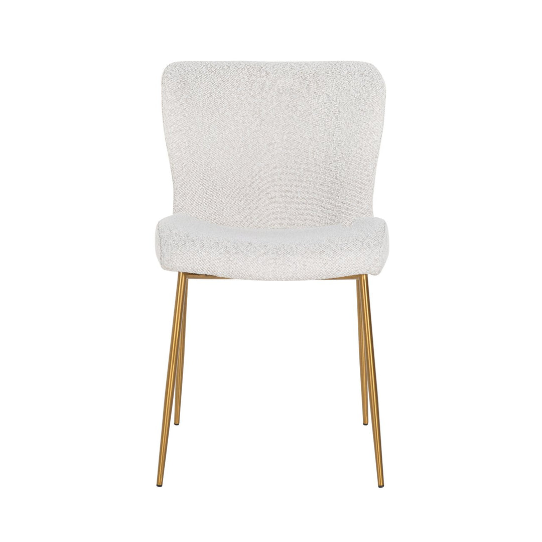 Eetkamerstoel Odessa white bouclé (Set of 2)