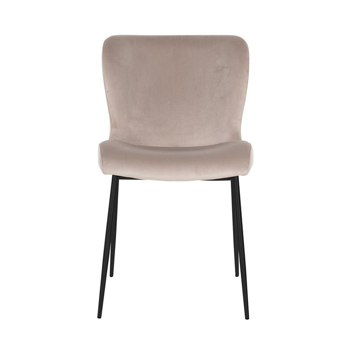 Eetkamerstoel Darby khaki velvet fire retardant (Set of 2)
