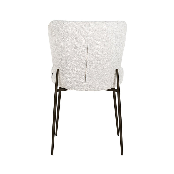Eetkamerstoel Darby white bouclé (Set of 2)