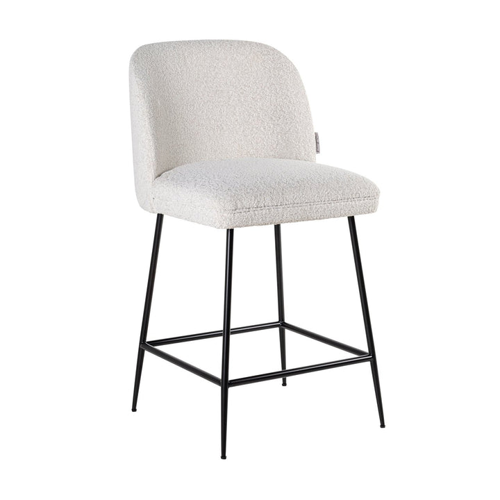 Counterstoel Pullitzer white bouclé