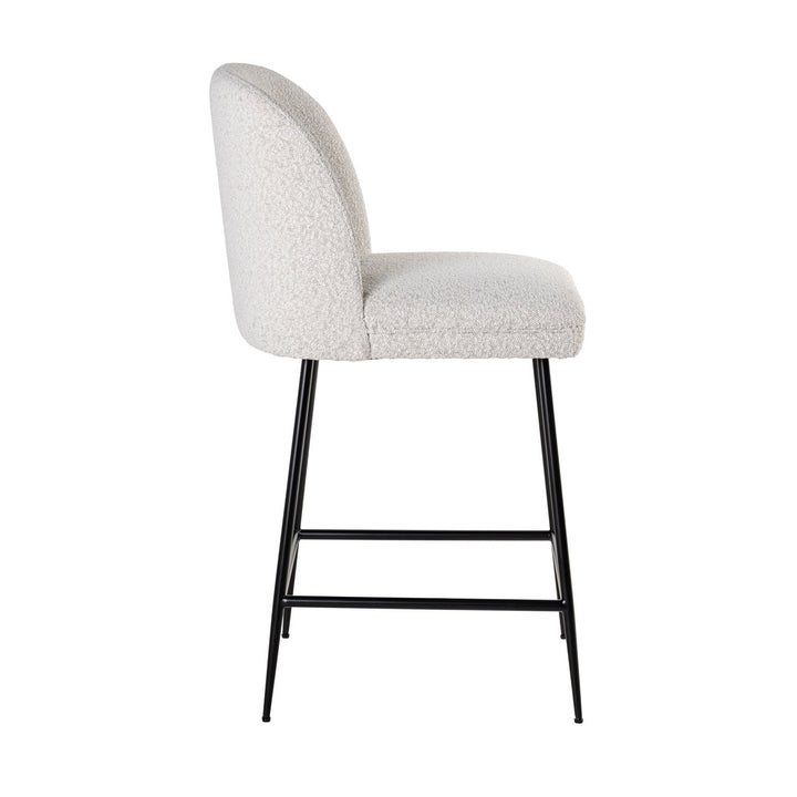Counterstoel Pullitzer white bouclé