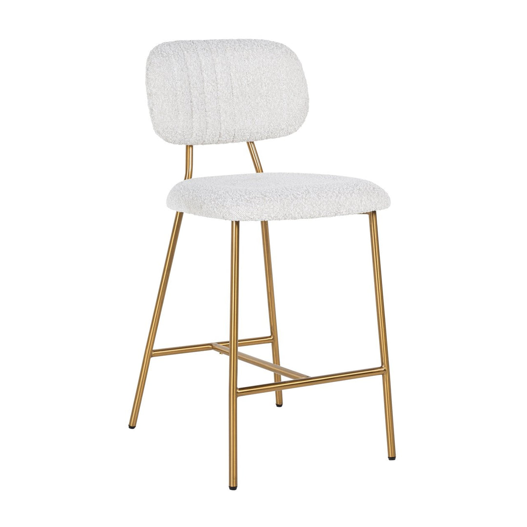 Counterstoel Xenia white bouclé (Set of 2)