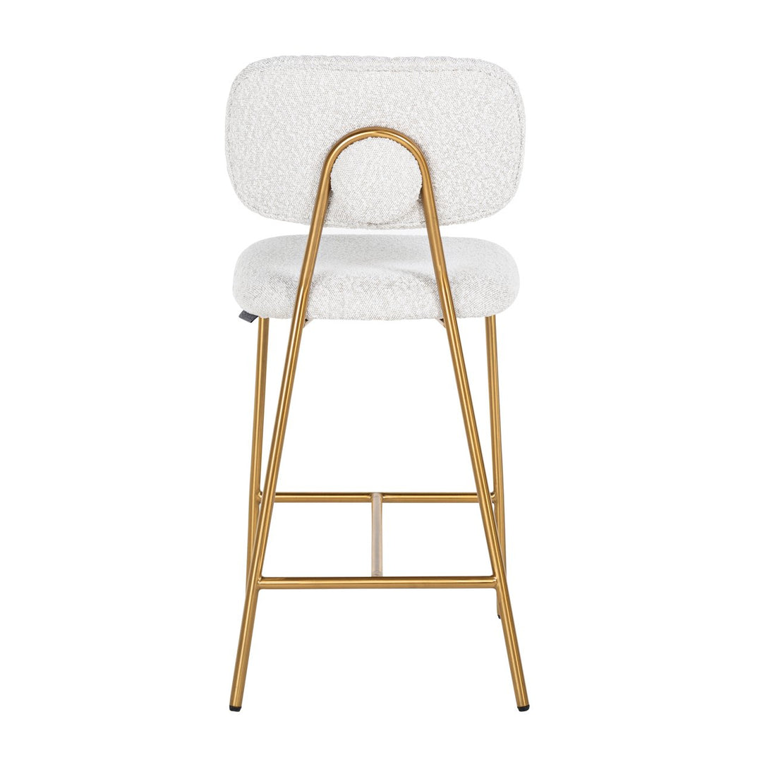Counterstoel Xenia white bouclé (Set of 2)