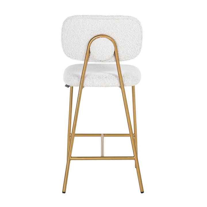 Counterstoel Xenia white bouclé (Set of 2)