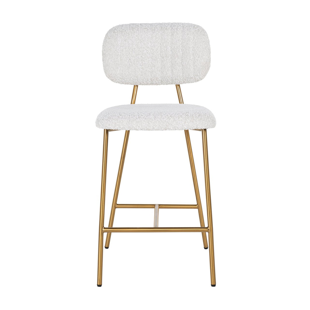 Counterstoel Xenia white bouclé (Set of 2)