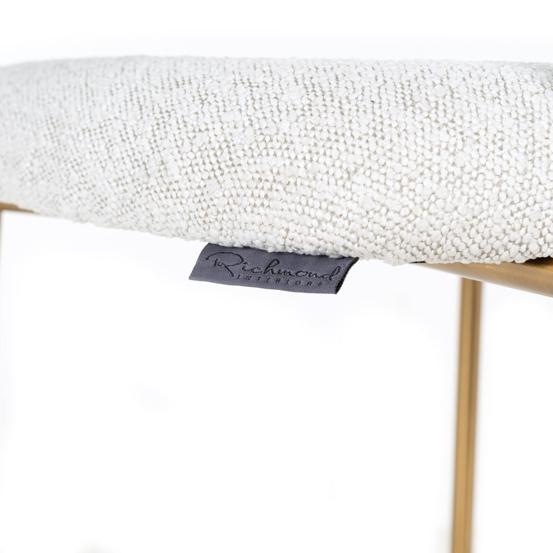 Counterstoel Xenia white bouclé (Set of 2)