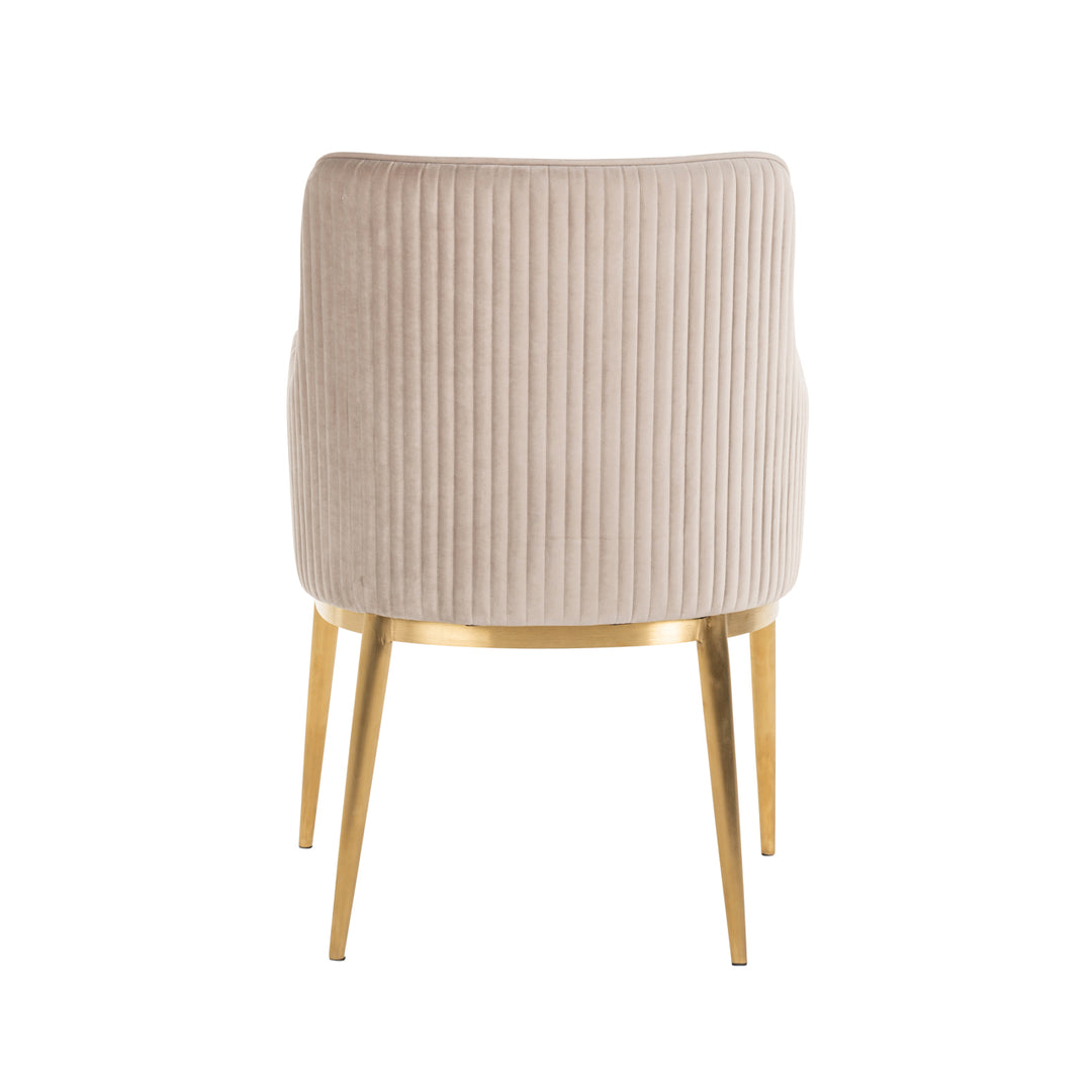 Eetkamerstoel Breeze khaki velvet fire retardant (Set of 2)