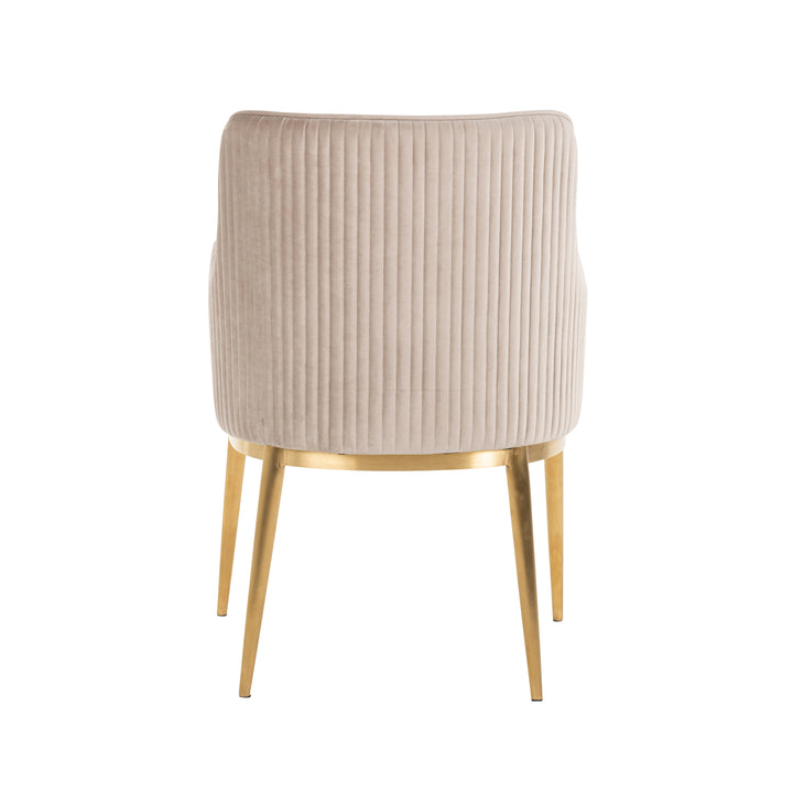 Eetkamerstoel Breeze khaki velvet fire retardant (Set of 2)