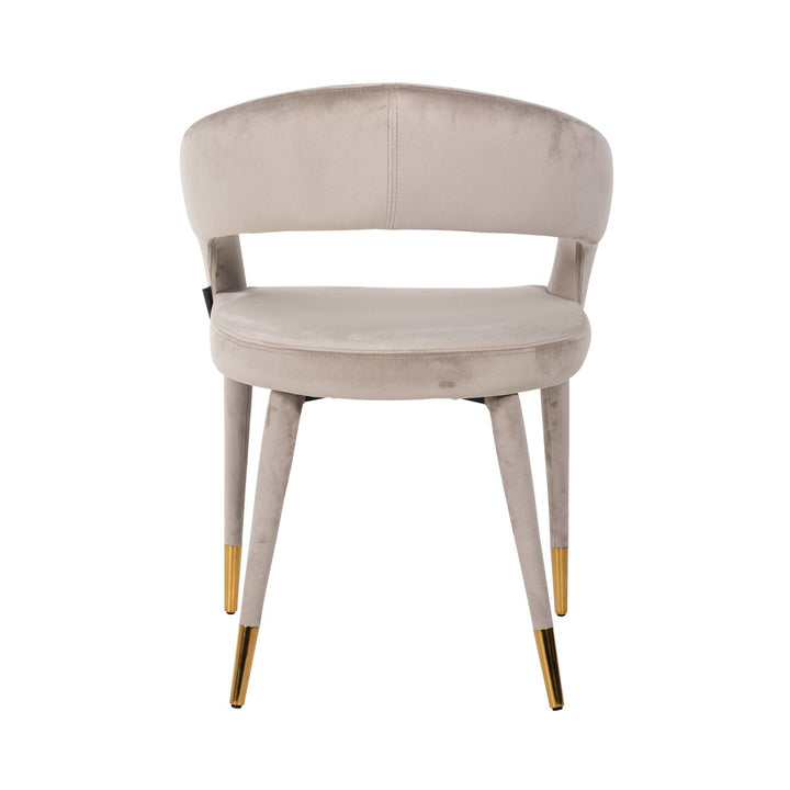 Eetkamerstoel Gia khaki velvet fire retardant