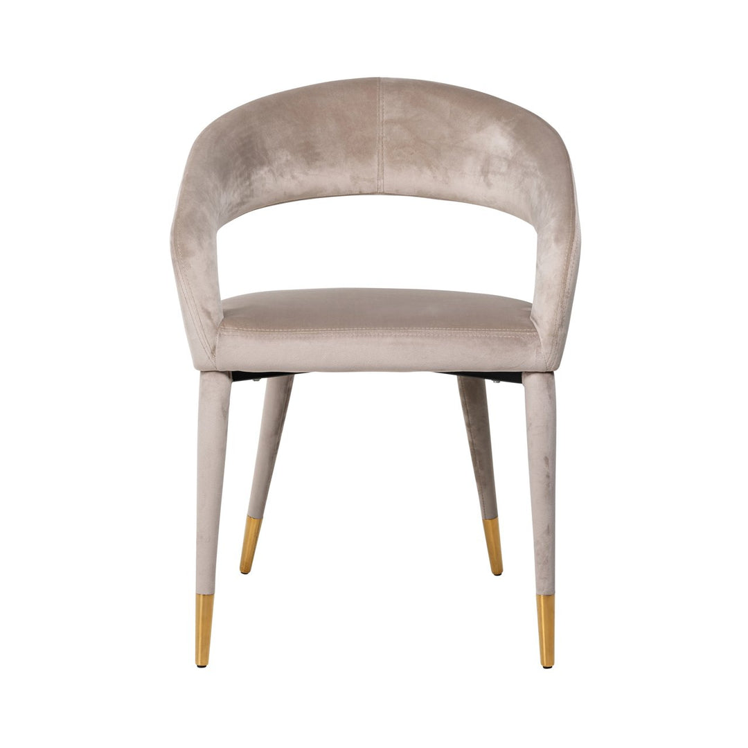 Eetkamerstoel Gia khaki velvet fire retardant