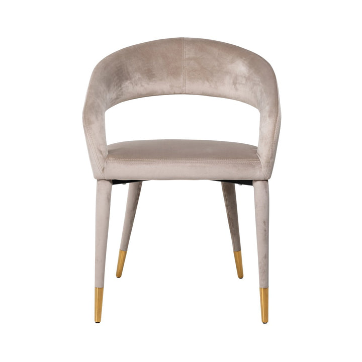 Eetkamerstoel Gia khaki velvet fire retardant