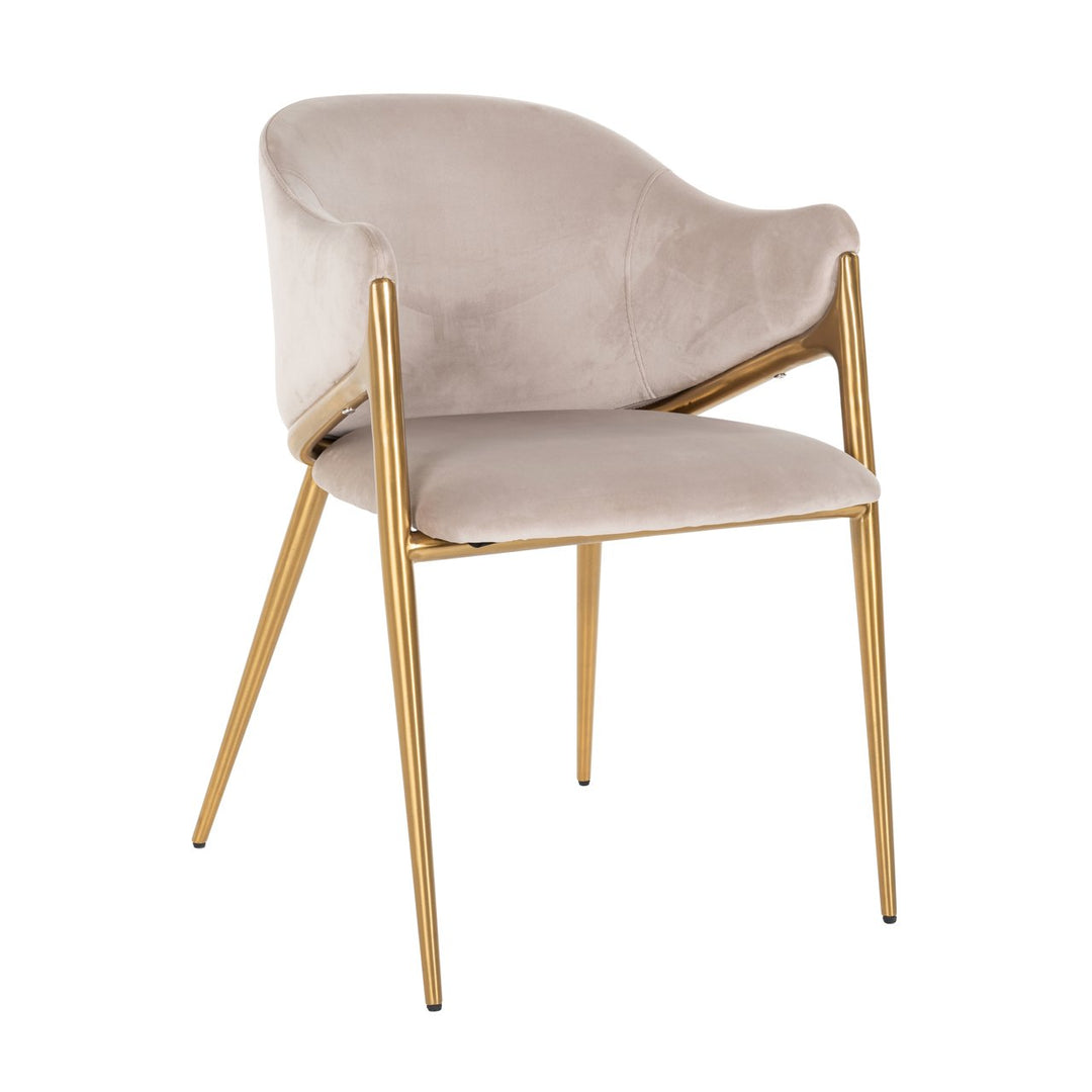 Eetkamerstoel Gwen khaki velvet fire retardant