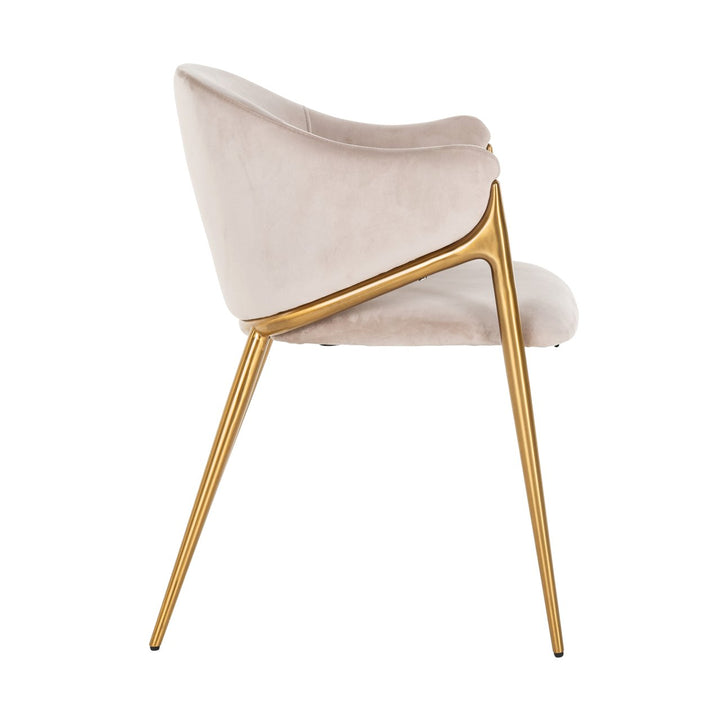 Eetkamerstoel Gwen khaki velvet fire retardant
