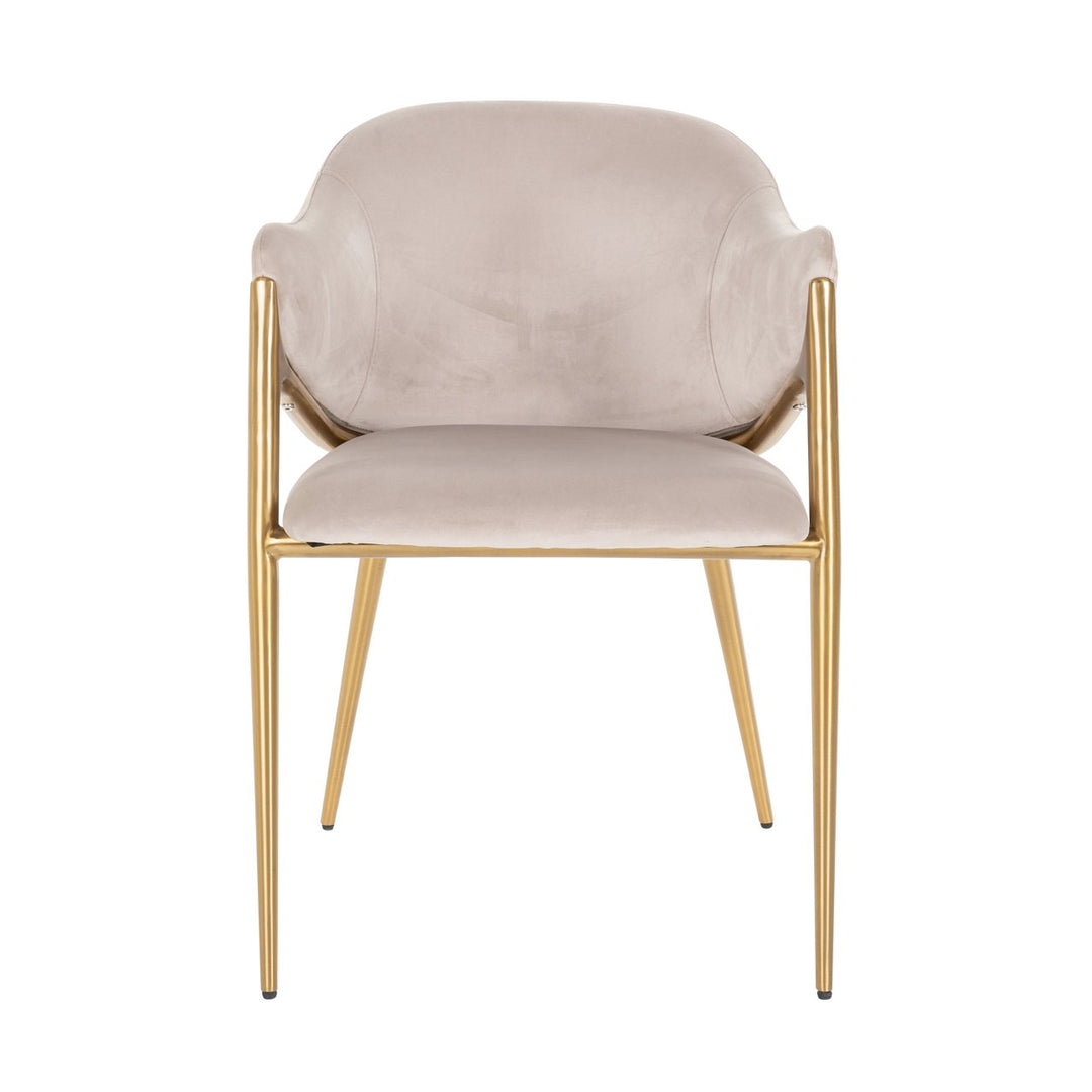 Eetkamerstoel Gwen khaki velvet fire retardant