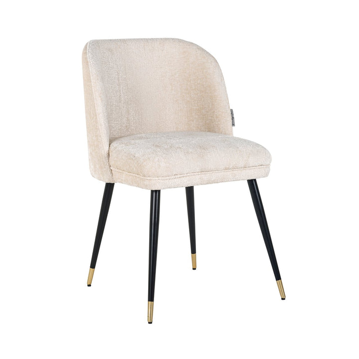 Eetkamerstoel Alicia FR white chenille fire retardant