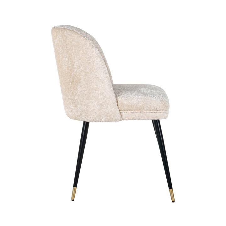 Eetkamerstoel Alicia FR white chenille fire retardant