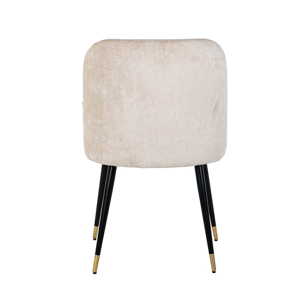 Eetkamerstoel Alicia FR white chenille fire retardant