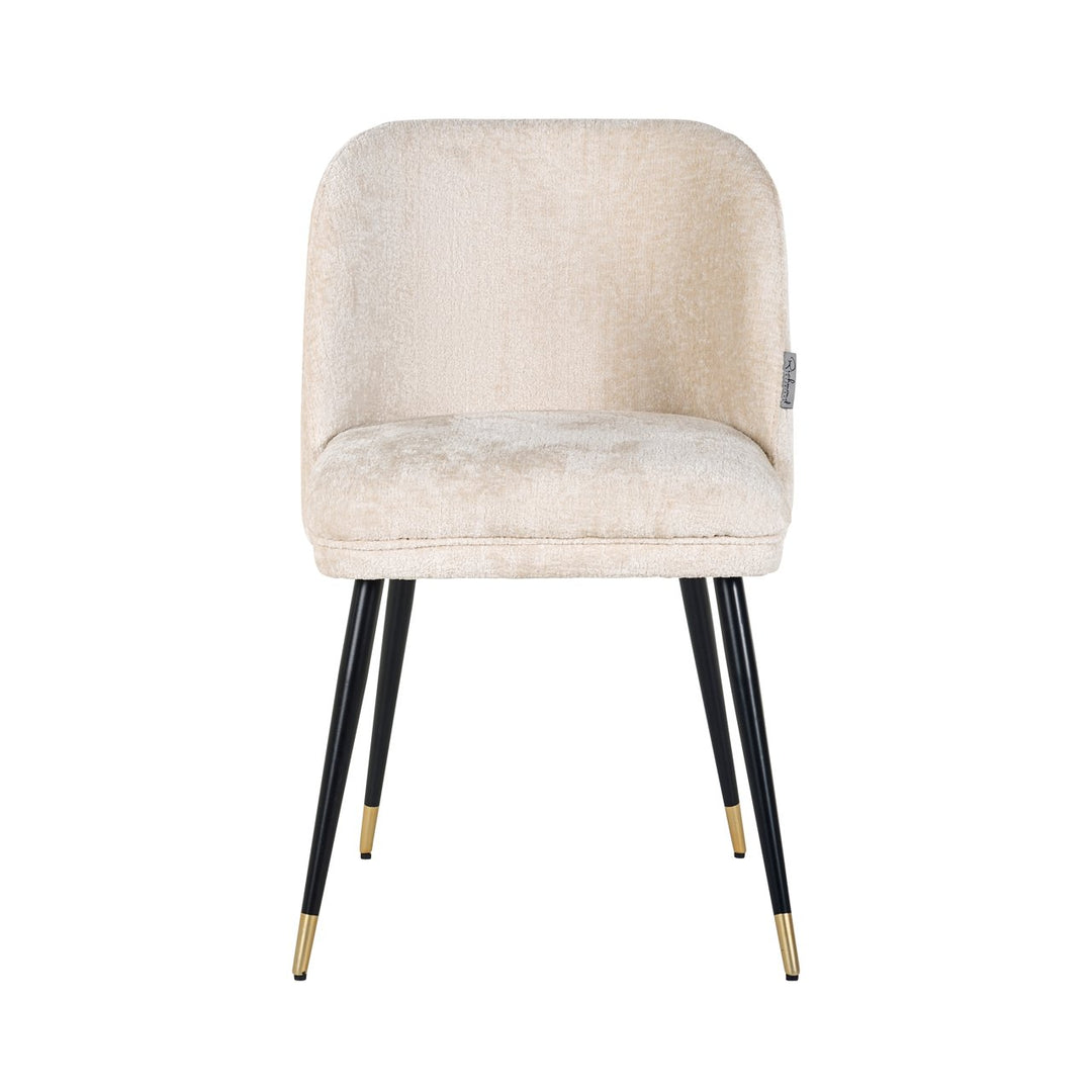 Eetkamerstoel Alicia FR white chenille fire retardant