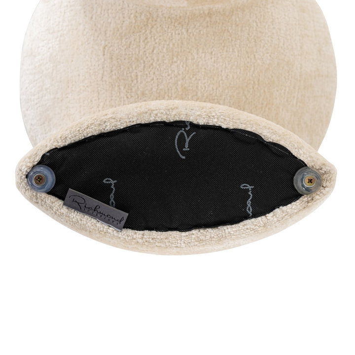 Poef & Voetenbank Fargo white chenille