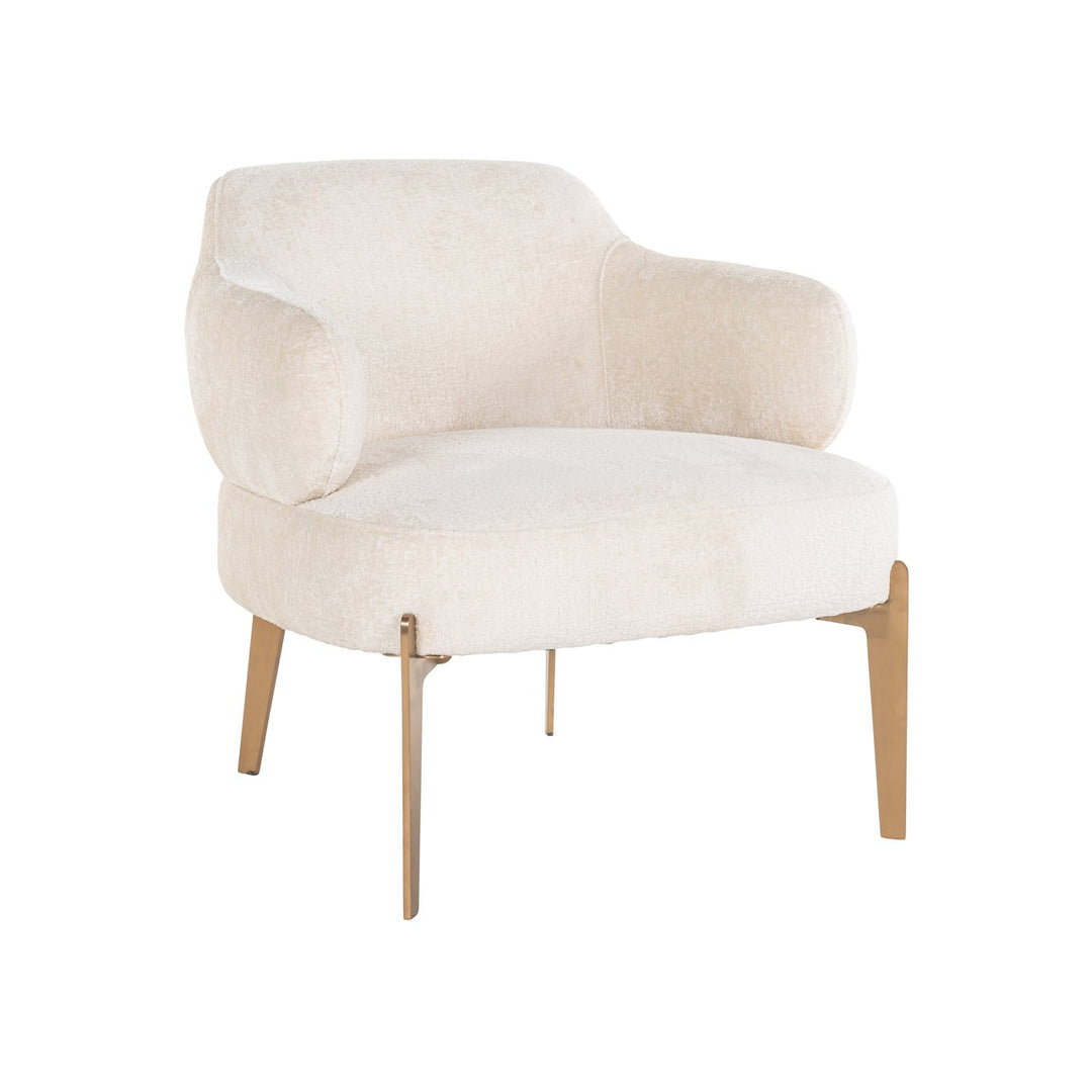 Lounge stoel Venus white chenille