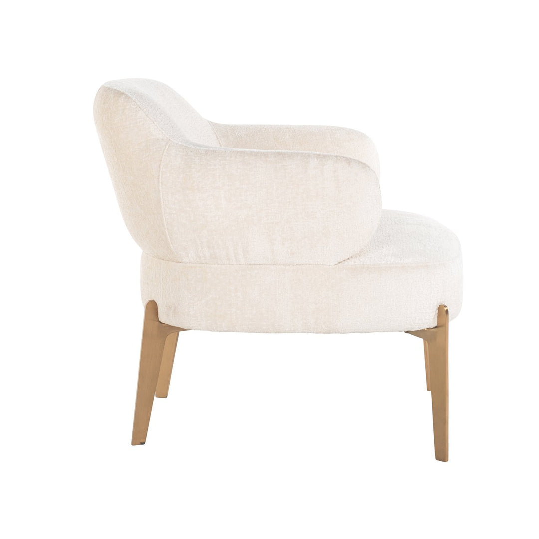 Lounge stoel Venus white chenille