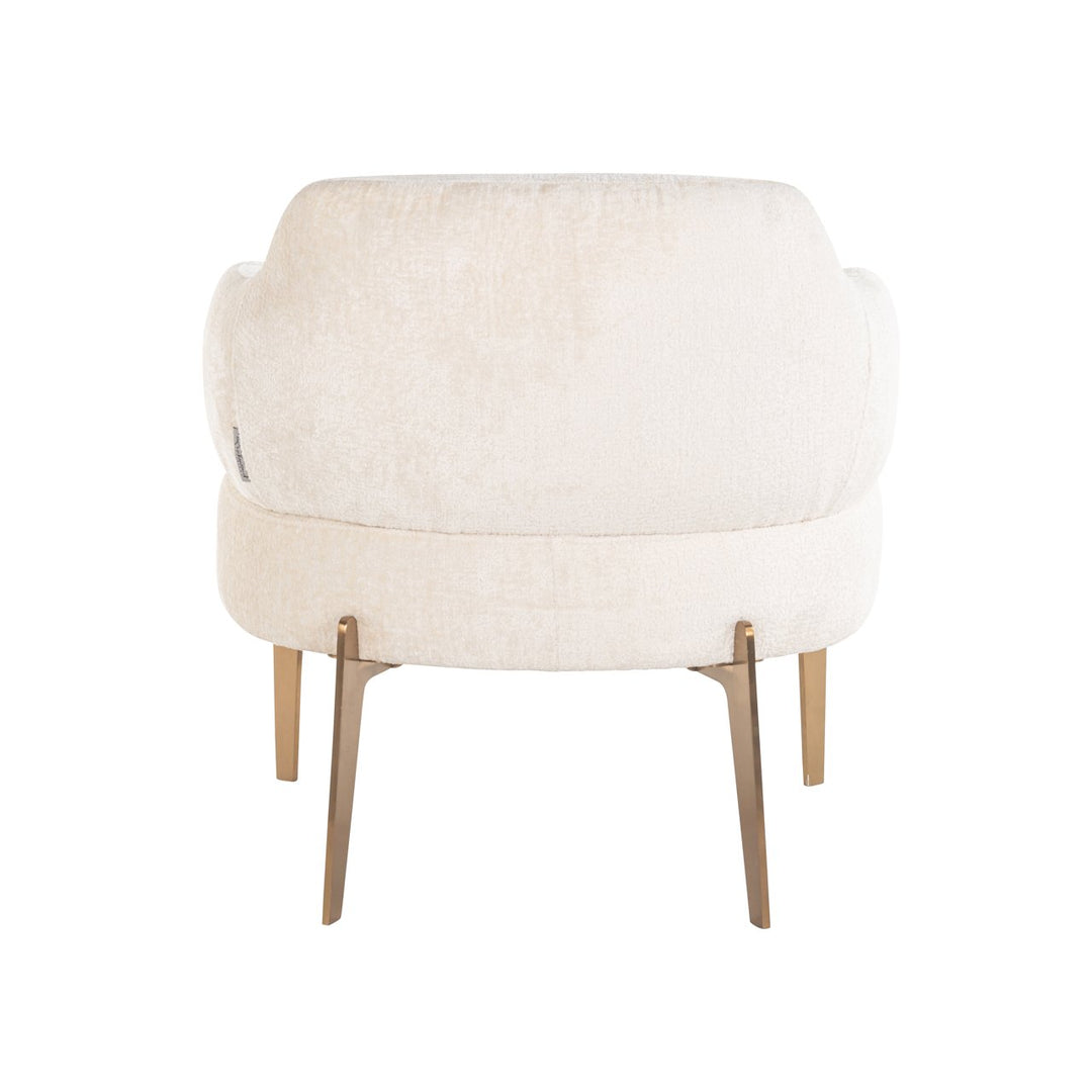 Lounge stoel Venus white chenille